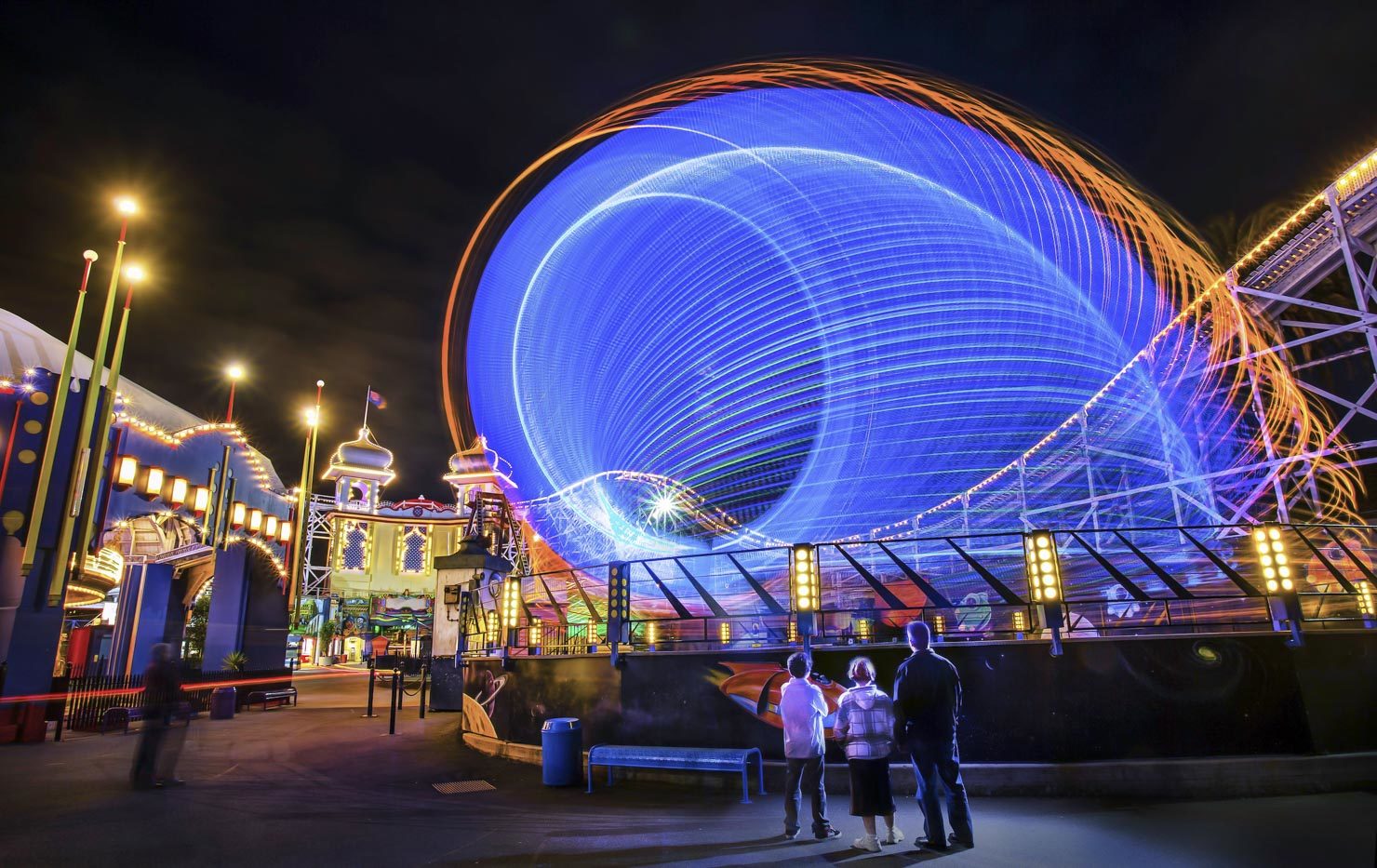 Luna Park at night, twilight